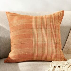 Striped Orange Throw Pillow